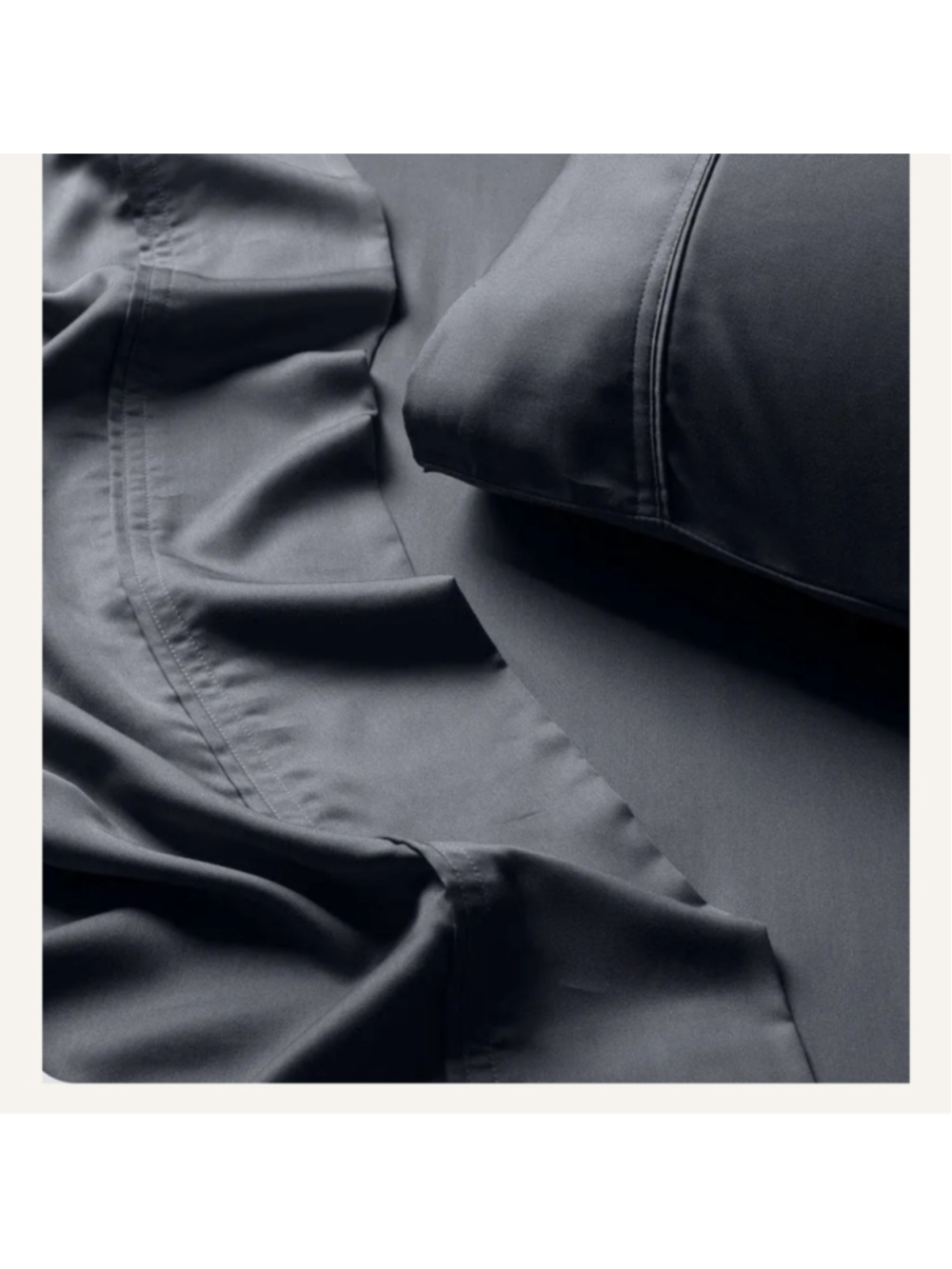Olive Crate 100% Eucalyptus TENCEL Cooling - SPLIT KING Sheet Set 5pc Charcoal